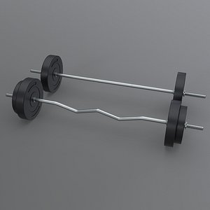 PBR Adjustable Barbell Set A1 3D