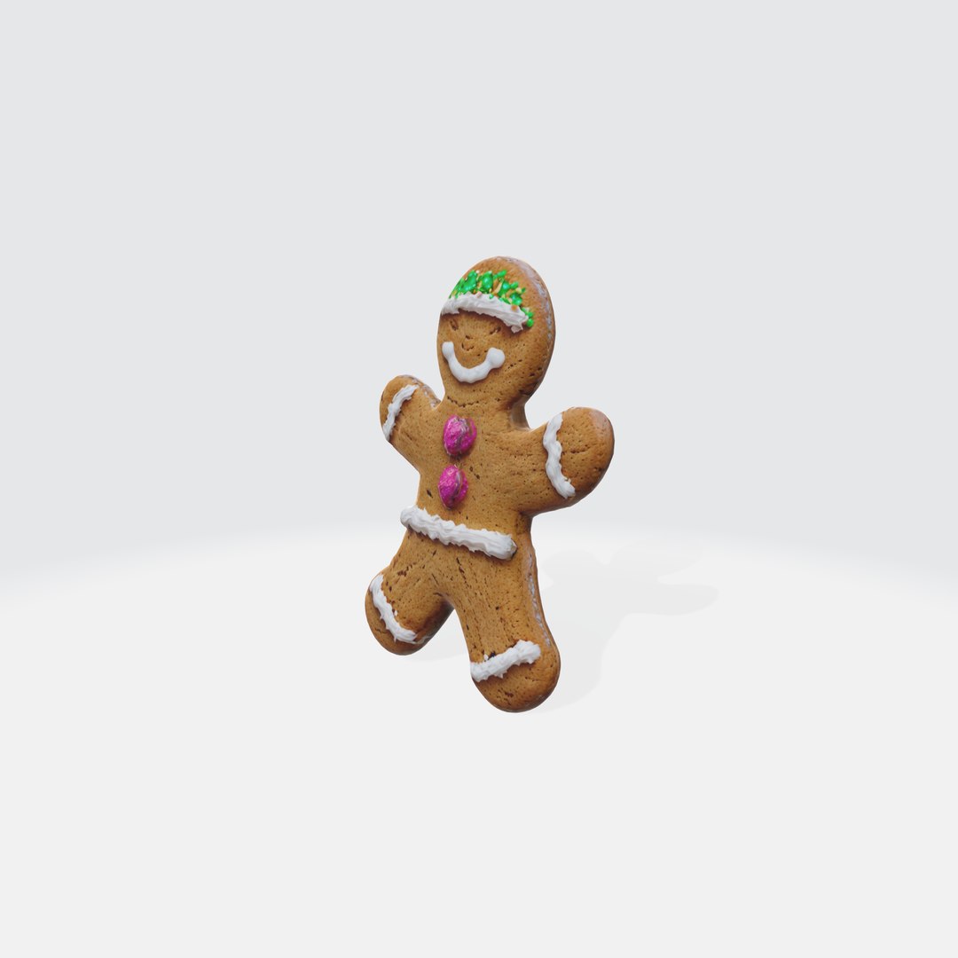 A Gingerbread Man 3D Model - TurboSquid 2259991