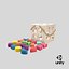 3D cube shape sorter toy