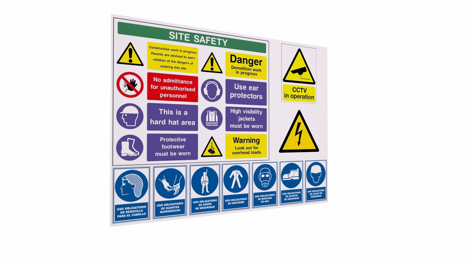 3D SITE Safety Warning Sign - TurboSquid 2338648