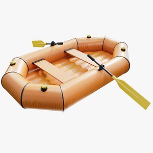 Raft Boat Inflatable 3D model