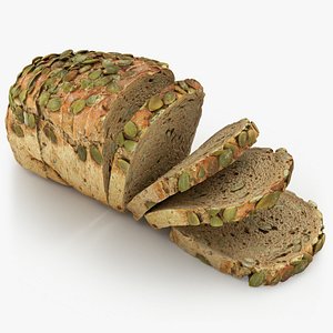 Pumpkin Seed Multigrain Bread Loaf Sliced