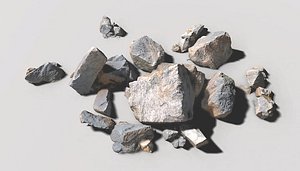 3D Rock Scans - 3D PBR Low Poly Models Pack model