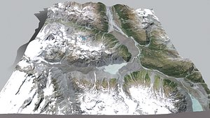 Mount The Butler Range New Zealand model