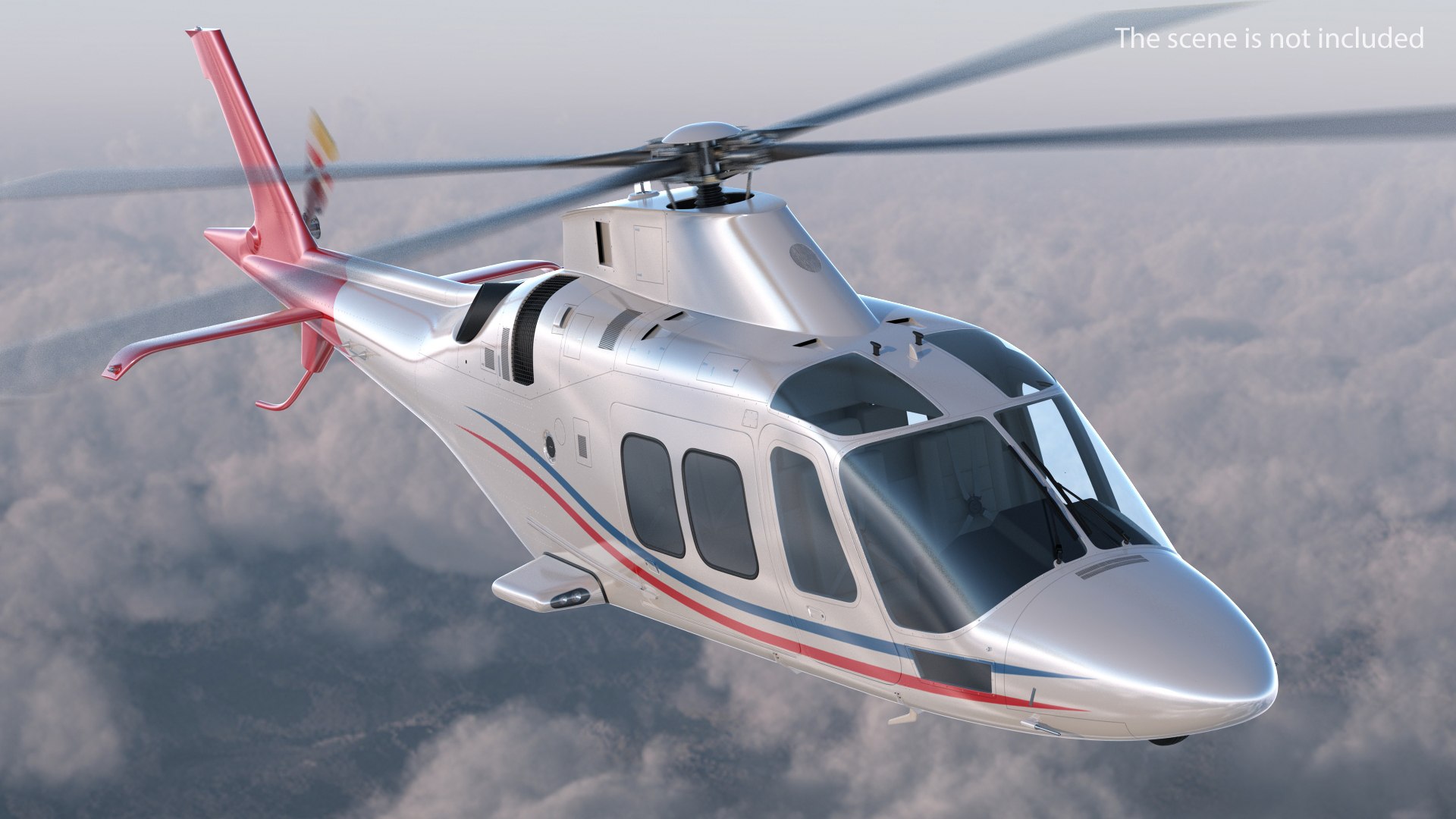 Multi-Purpose Helicopter Rigged 3D model preview