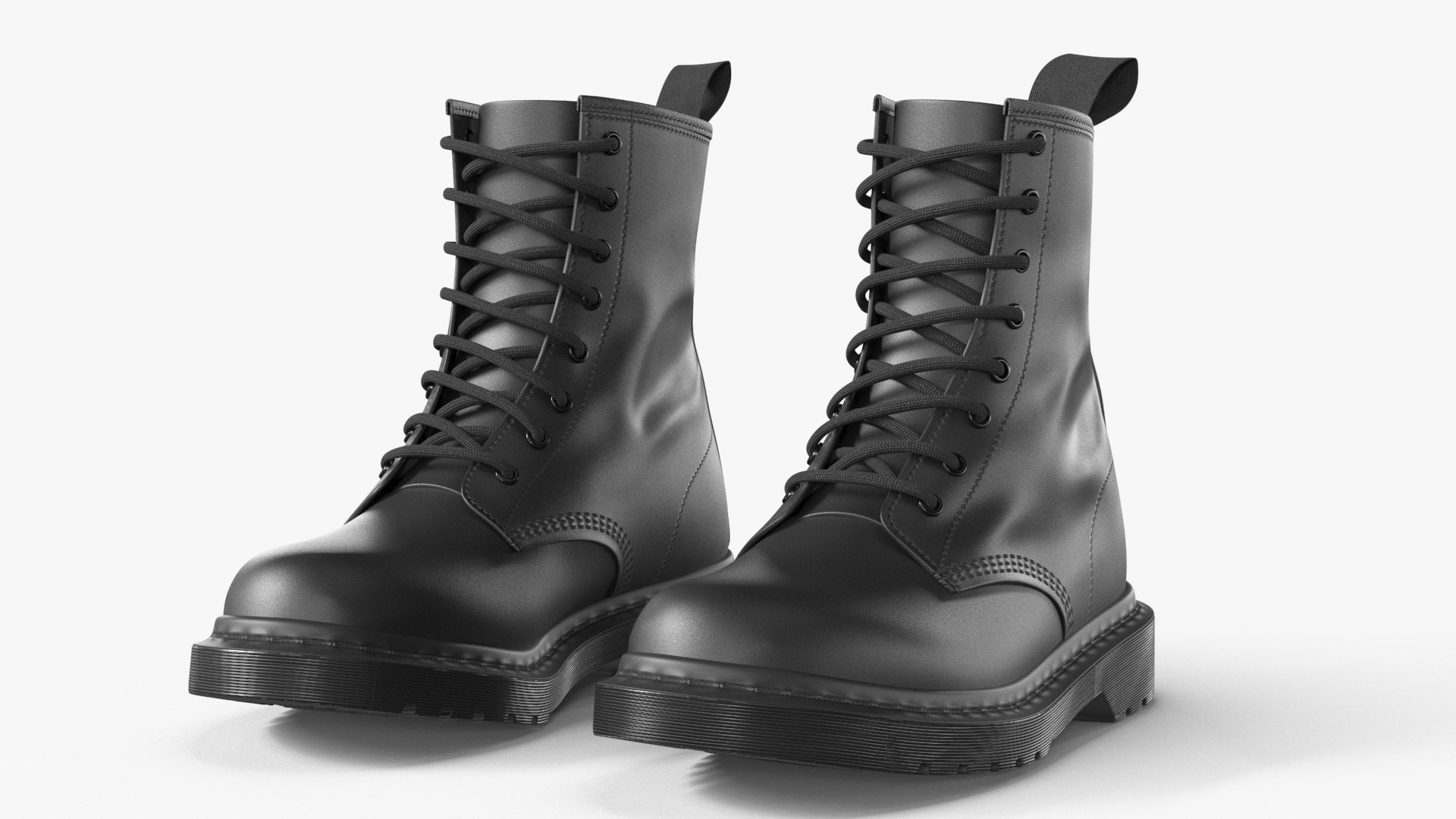 Dr Martens 1460 Mono Smooth Black 3D model preview