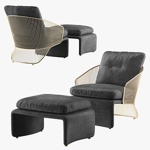 minotti colette armchair 3D