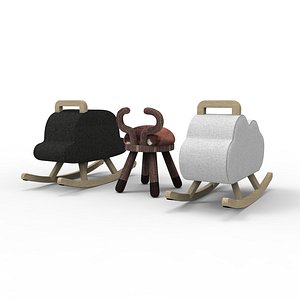 chairs cow bowler 3D