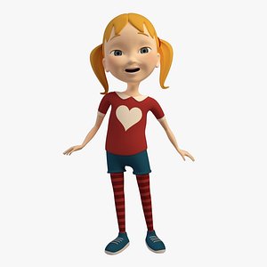 3D celina cartoon girl model - TurboSquid 1337710