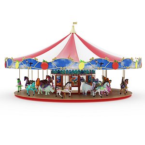 3D carousel attraction