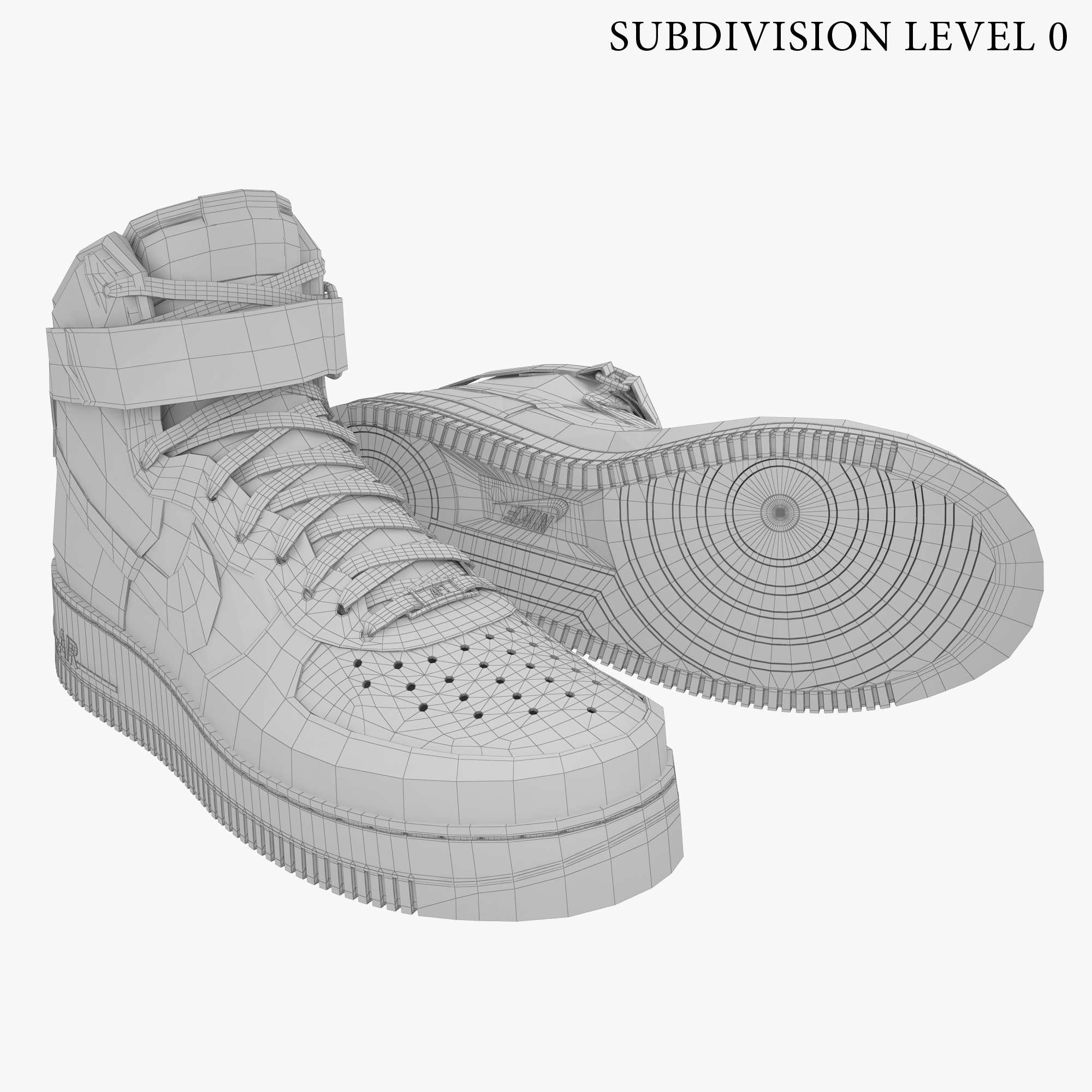 nike air force one 3d model