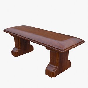 3D Varnished Bench