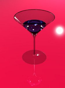 martini glass 3d model