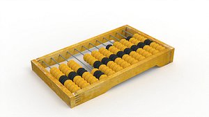 Wooden abacus 3D model