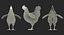 Coq et poulets Rigged Collection 2 pour Maya