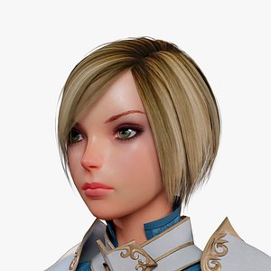 3D model girl warrior