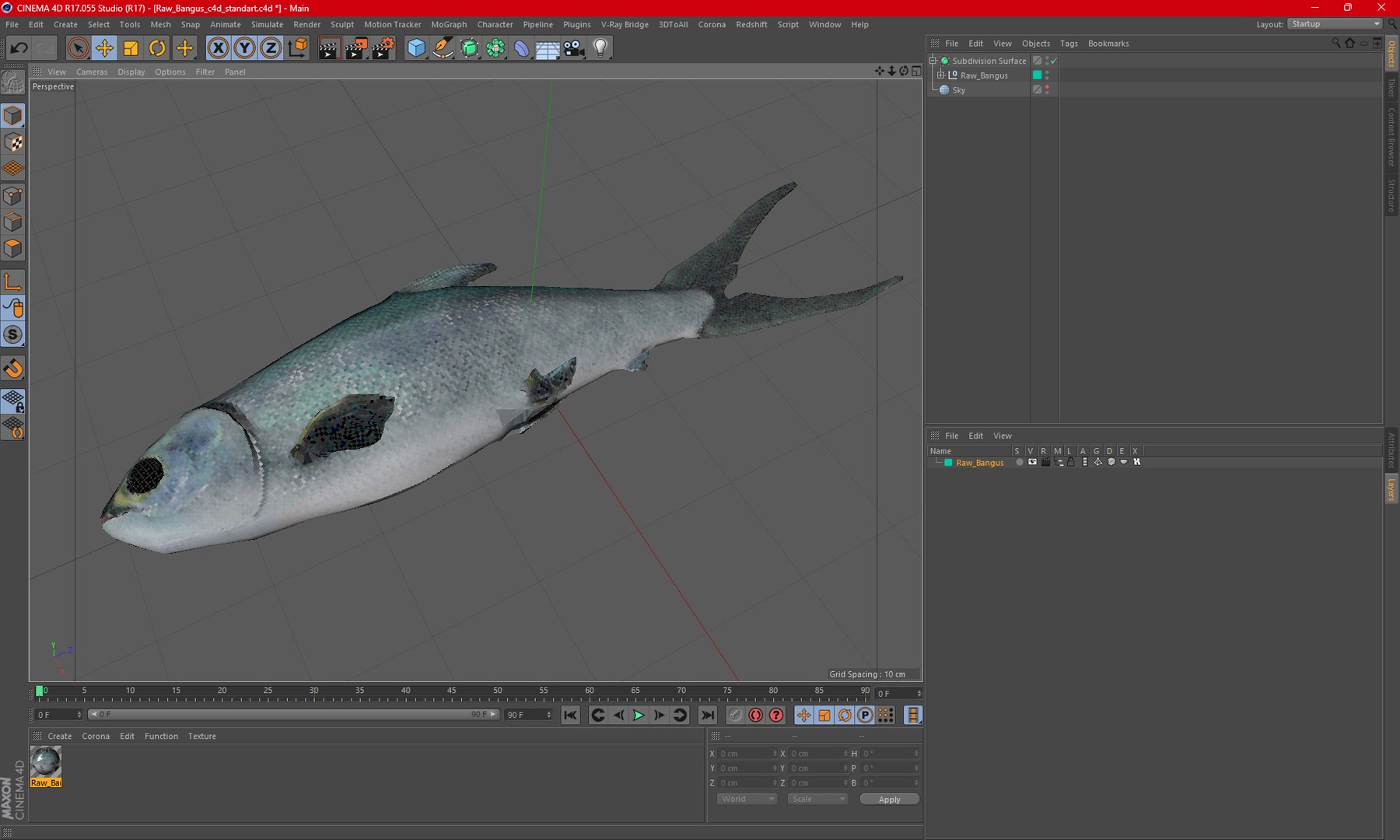 Raw Bangus 3D - TurboSquid 2235608