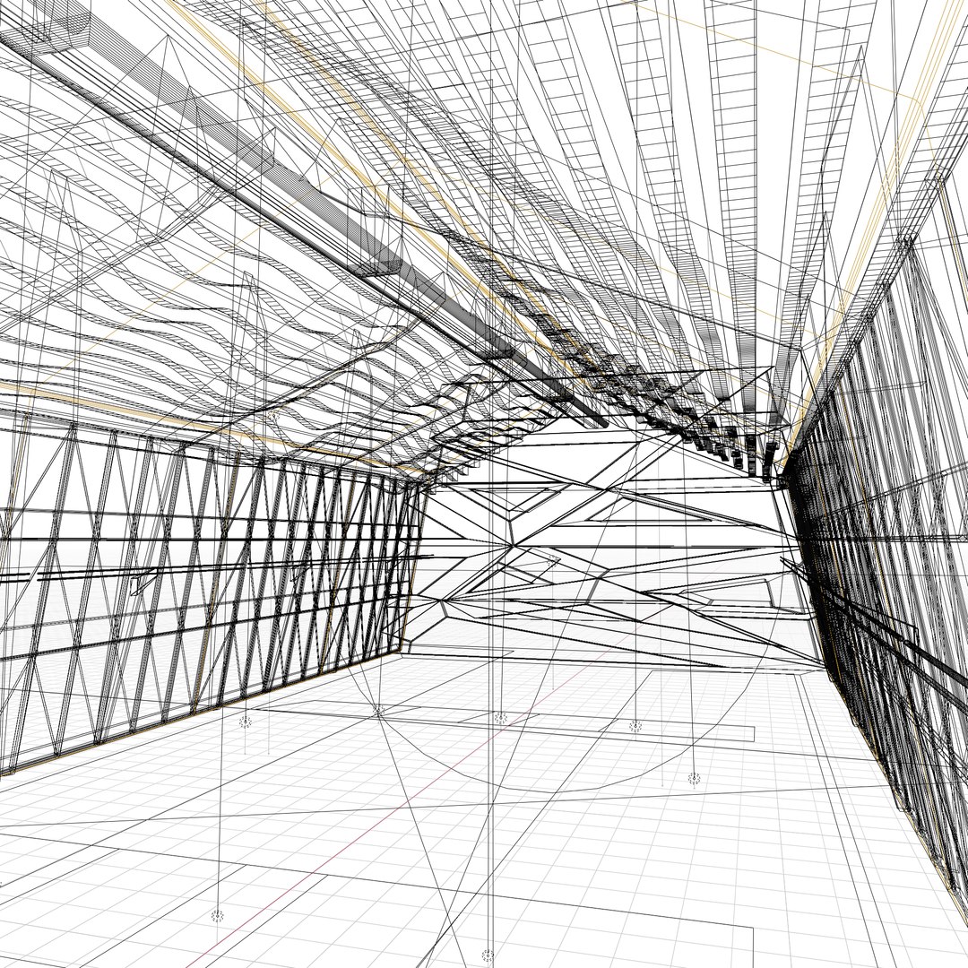 3D Sci Fi Exhibition Abstract Concept Hall Inteiror Clear 3D Model ...