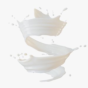 Milk Spiral Splash 3D model