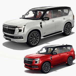 3D Nissan Patrol and Armada 2025 with interior model