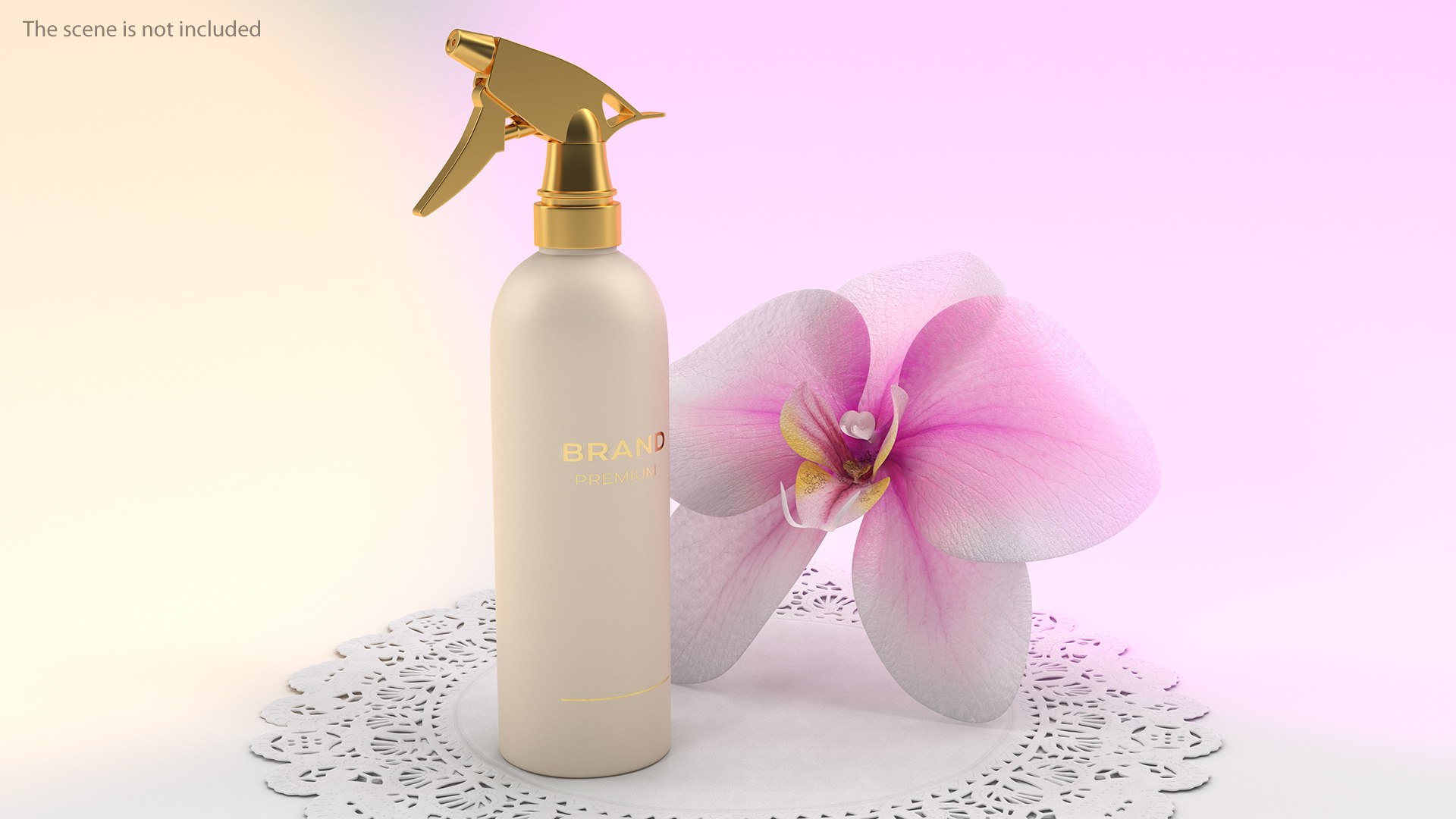 Gold Trigger Sprayer Bottle 3D model preview