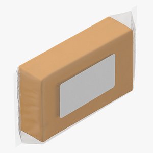 3D model Block Cheese 1lbs Blank and Generic Label