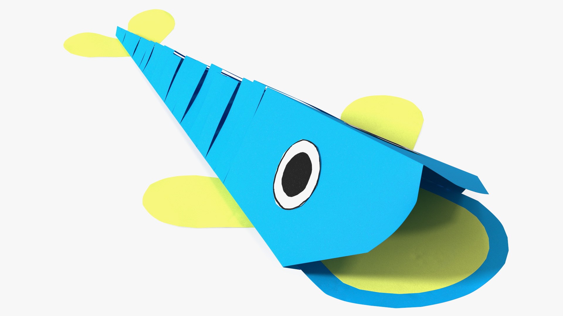 3D Craft Paper Toy Fish - TurboSquid 1933624
