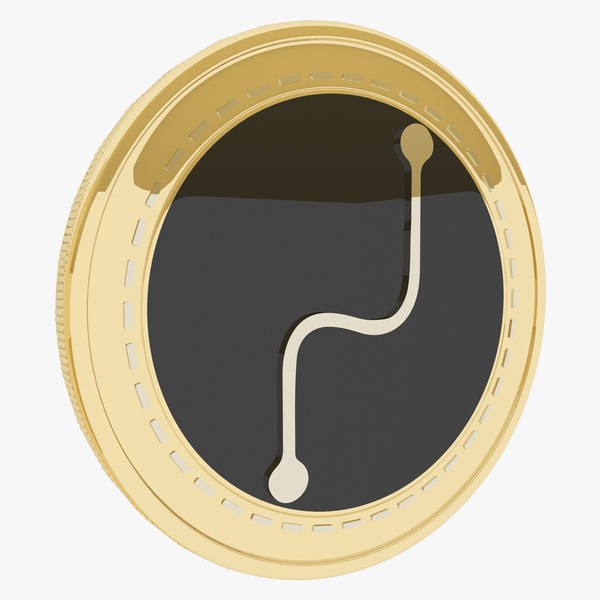 3D model Flowchain Cryptocurrency Gold Coin