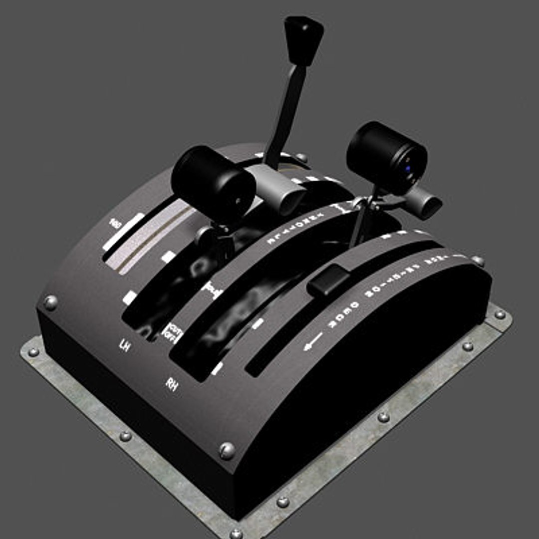 3d Aircraft Throttle Airplane Model