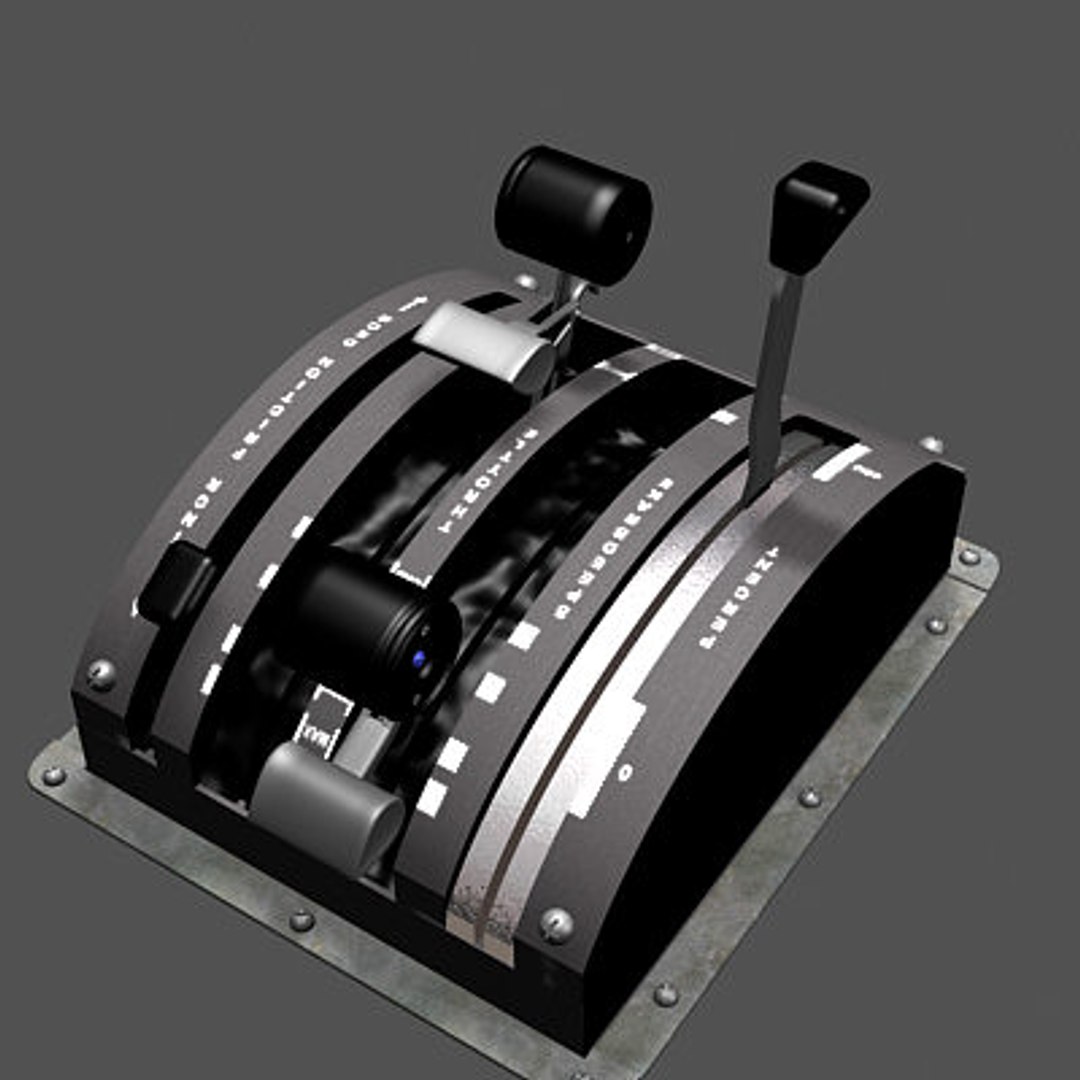 3d Aircraft Throttle Airplane Model