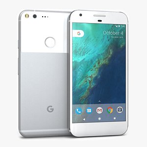 google pixel xl silver 3d 3ds