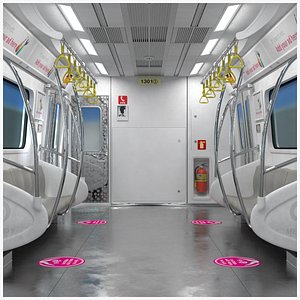 3D Seoul Metro No9 Interior