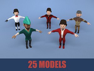 Medieval character nobleman Package vol 3