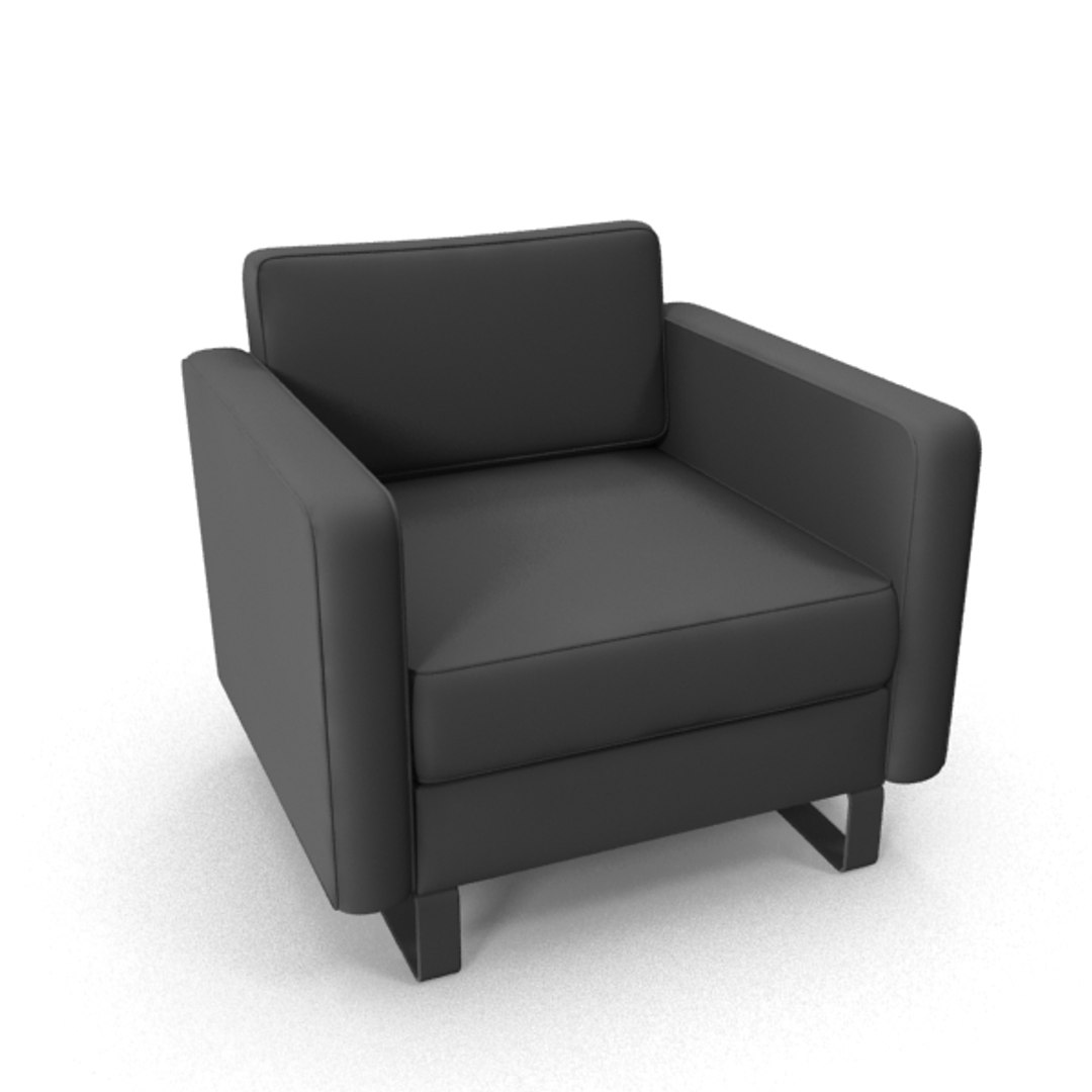 Armchair metal leg support 3D model TurboSquid 1591069