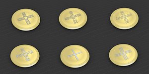 3D medallions vol 18 cross model