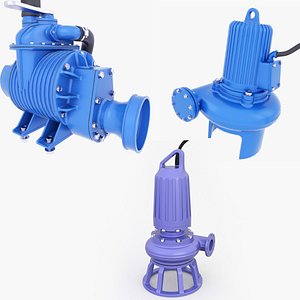 3D model Water Pump and Sewage Pumps v1