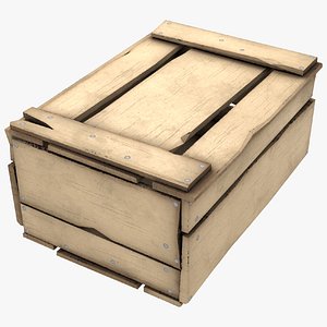 3D wood box model