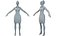 Malha de base formal para menina Modelo 3D
