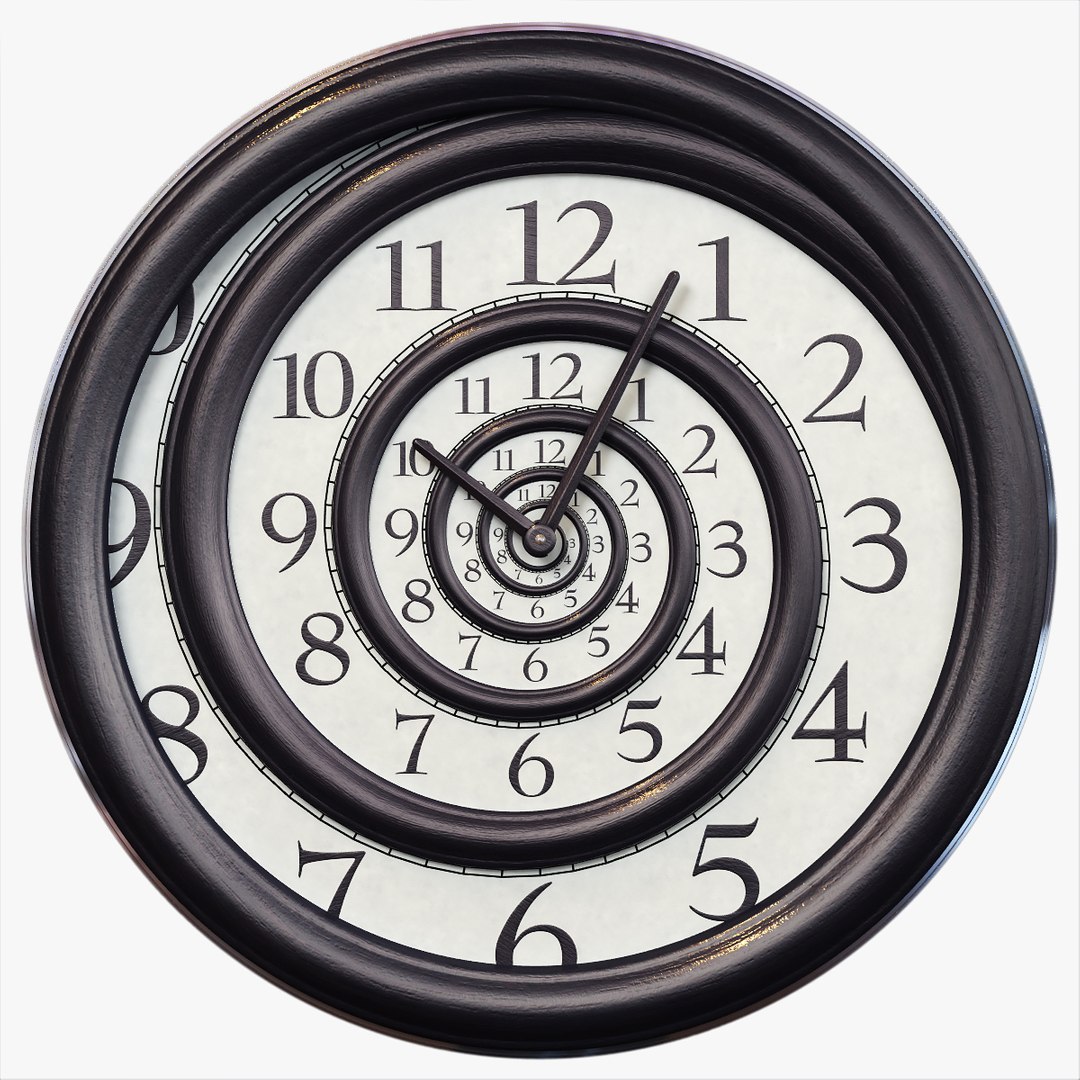 3d Model Hypnotic Spiral Wall Clock