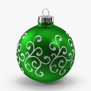 green swirls ornament max