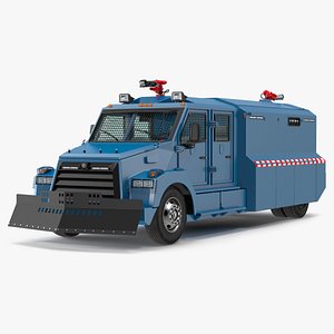 3D Armored Riot Control Vehicle Blue