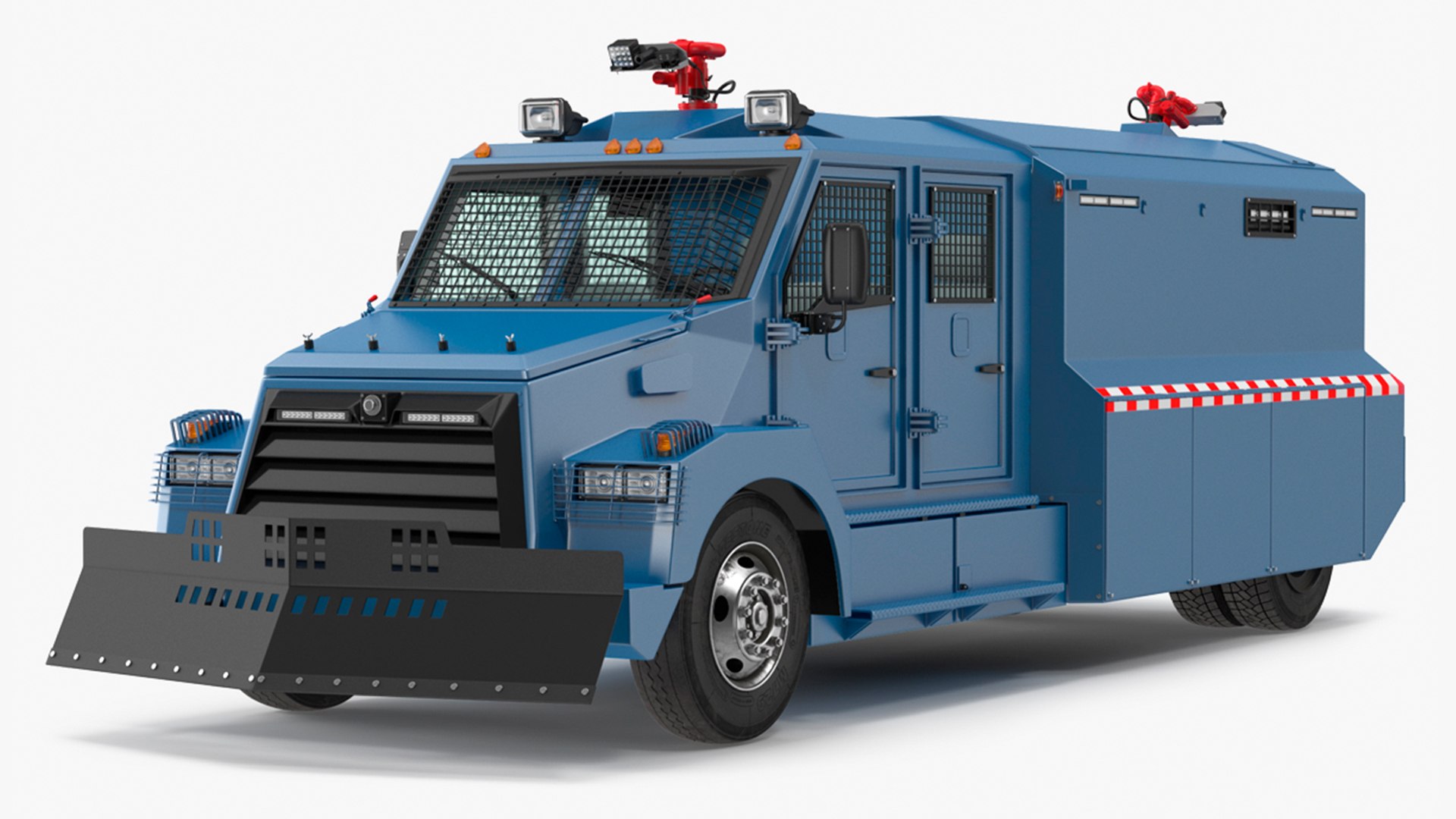 Armored Riot Control Vehicle Blue 3D model preview