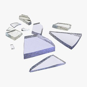 broken glass pieces 3D model