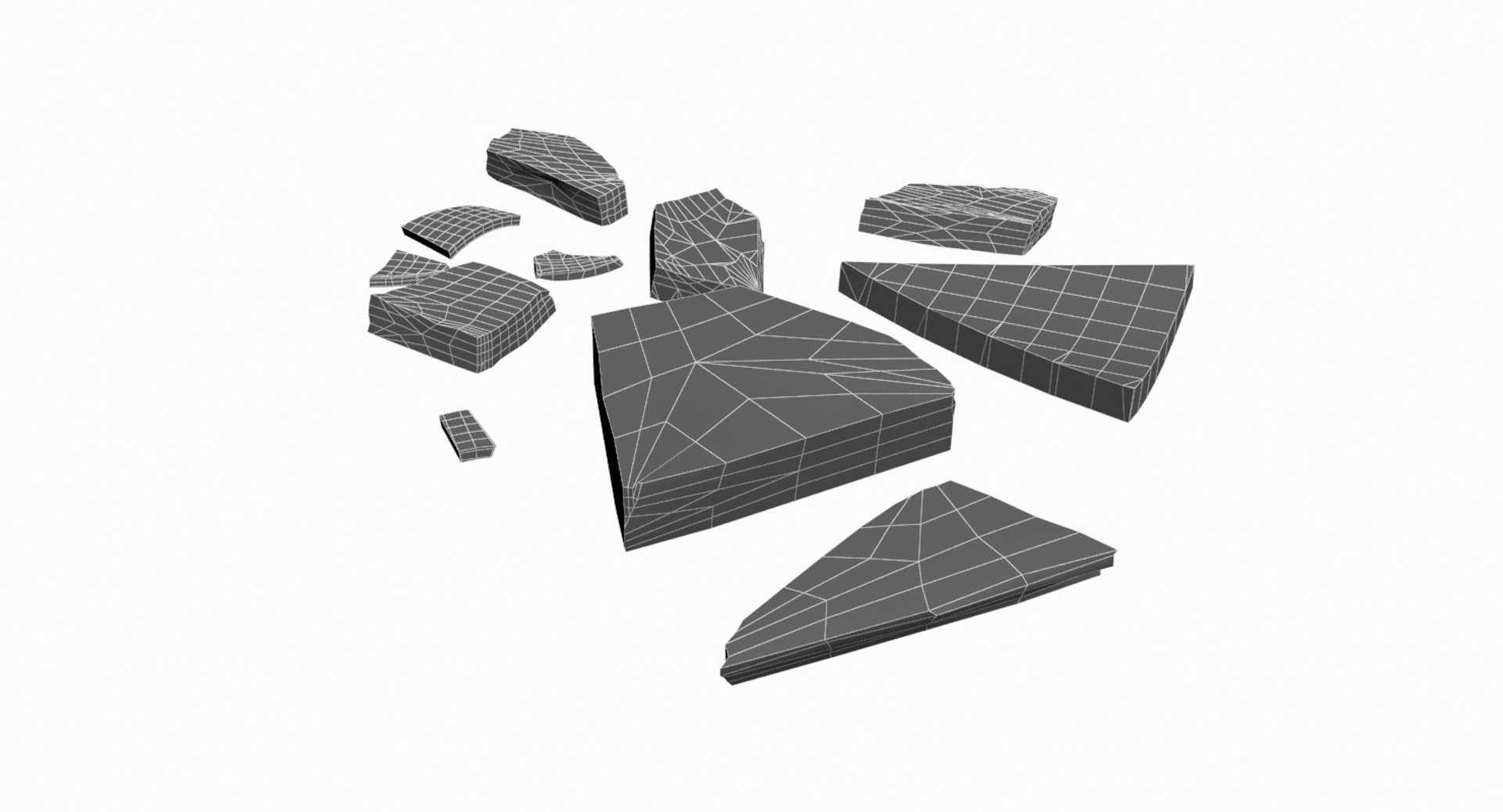 Broken Glass Pieces 3D Model - TurboSquid 1400378