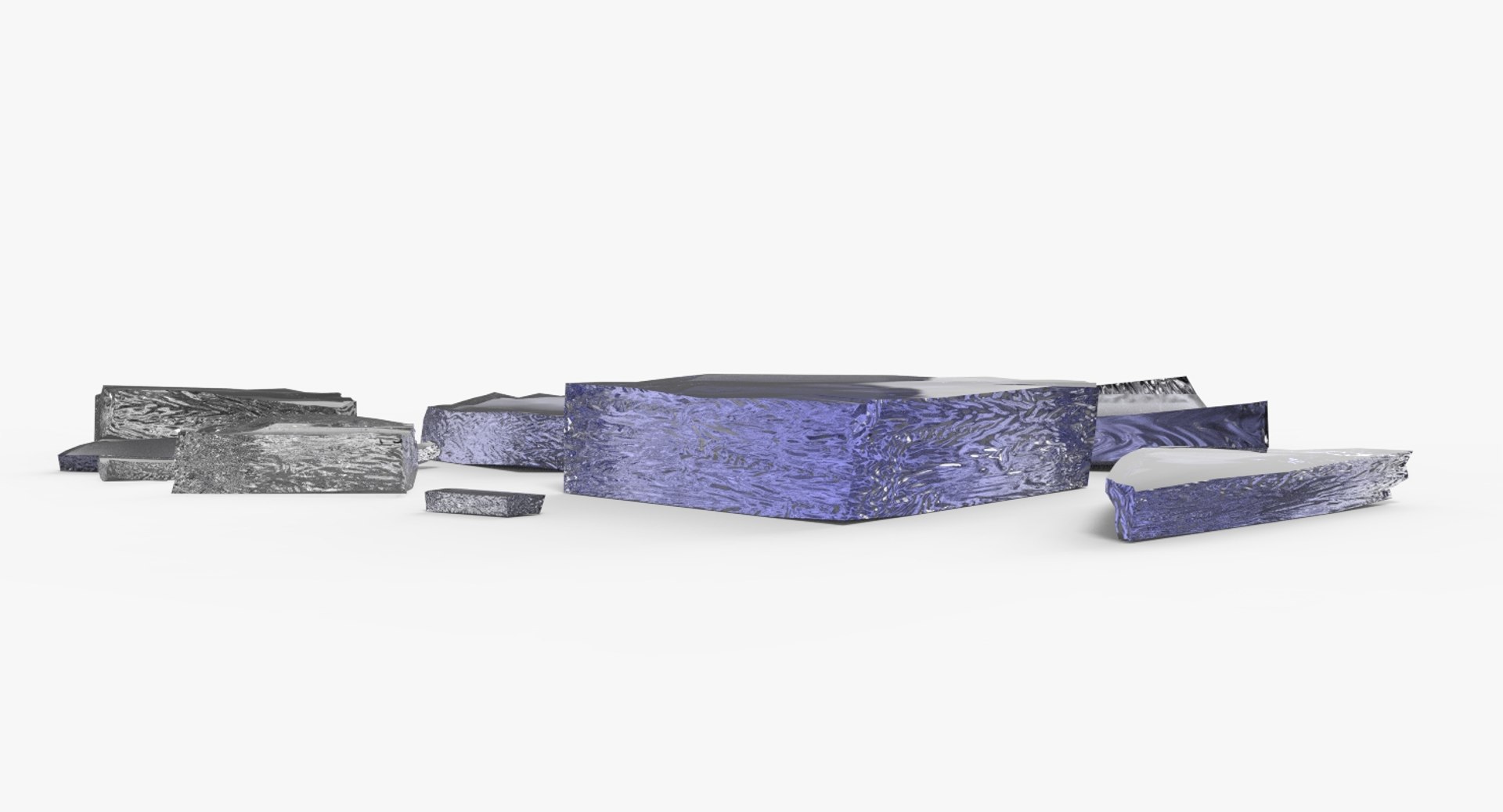 Broken Glass Pieces 3D Model - TurboSquid 1400378