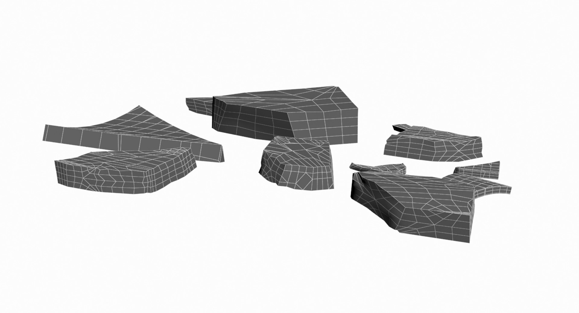 Broken Glass Pieces 3D Model - TurboSquid 1400378
