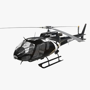 3D model helicopter as-350 anaheim police