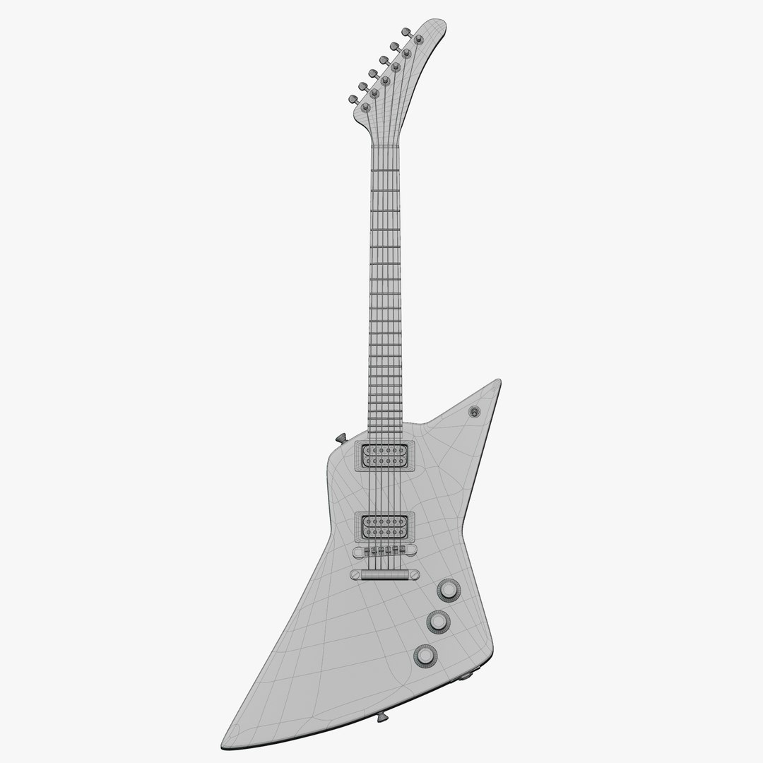 3D Gibson Explorer Electric Guitar model https://p.turbosquid.com/ts-thumb/Q4/ZmwBhe/Xb/wire360gewonly01/png/1745862336/1920x1080/fit_q87/e32421e57dacc91c6f243564d75a350c33ed58d1/wire360gewonly01.jpg