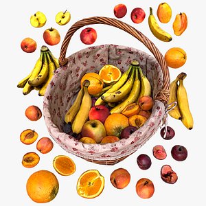 3D Fruit Basket model