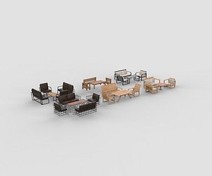 outdoor furnitures 3D model